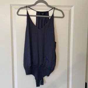 Silk Charcoal Bodysuit by Vici